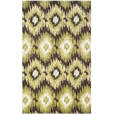Safavieh Modern Teppich für Wohnzimmer, Esszimmer, Schlafzimmer Retro Collection, Kurzer Flor, Silber und Elfenbein, 122 X 183 cm Safavieh Modern Teppich für Wohnzimmer, Esszimmer, Schlafzimmer Retro Collection, Kurzer Flor, Silber und Elfenbein, 122 X 183 cm