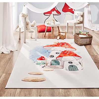 Steffensmeier Kinderteppich Tiere für Mädchen und Jungen Sweet Dreams Collection Pilzhaus, Größe: 120x170 cm Steffensmeier Kinderteppich Tiere für Mädchen und Jungen Sweet Dreams Collection Pilzhaus, Größe: 120x170 cm