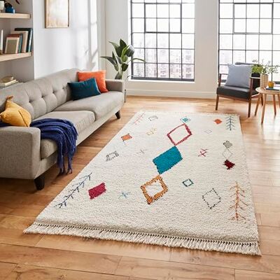 Boho A859 Teppich - Mehrfarbig - Luxuriös & Weich Boho A859 Teppich - Mehrfarbig - Luxuriös & Weich