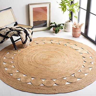 Safavieh - Naturfaser-Teppich - 120x120 cm - Jute - Rug Safavieh - Naturfaser-Teppich - 120x120 cm - Jute - Rug
