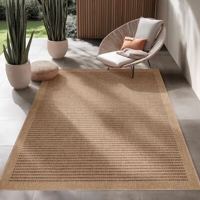 SIMPEX In & Outdoor Läufer Teppich 80x250 cm Schmaler Wetterfester Teppich in Natur Jute-Optik Ideal als Küchenläufer, Flurteppich oder Balkonteppich SIMPEX In & Outdoor Läufer Teppich 80x250 cm Schmaler Wetterfester Teppich in Natur Jute-Optik Ideal als Küchenläufer, Flurteppich oder Balkonteppich