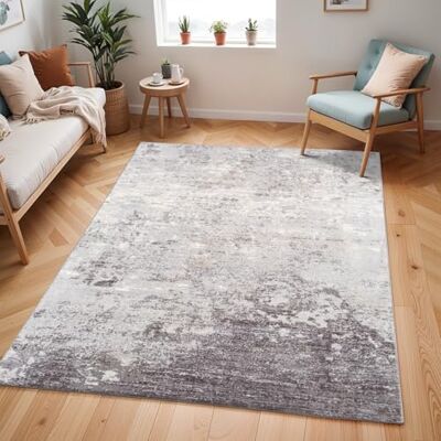 Livabliss Bangkok Teppich 200x275 cm – Moderner Kurzflor in Marmor-Optik für Wohnzimmer & Esszimmer – Grau, Weiß & Holzkohle Livabliss Bangkok Teppich 200x275 cm – Moderner Kurzflor in Marmor-Optik für Wohnzimmer & Esszimmer – Grau, Weiß & Holzkohle