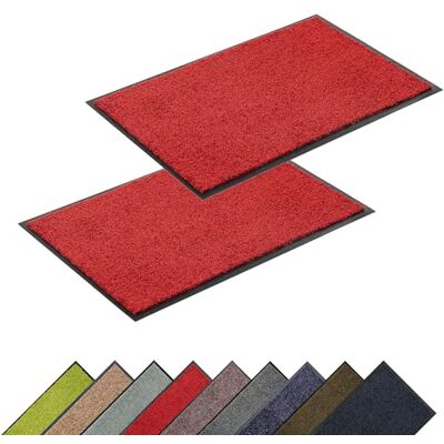 Astra Hochwertige waschbare Schmutzfangmatte innen Rot 2er Set 60 x 90 cm Fussmatte bei 30° C waschbar Fußmatte rutschfeste Läufer Schuhablage Flur Türmatte strapazierfähig Küchenläufer pflegeleicht Astra Hochwertige waschbare Schmutzfangmatte innen Rot 2er Set 60 x 90 cm Fussmatte bei 30° C waschbar Fußmatte rutschfeste Läufer Schuhablage Flur Türmatte strapazierfähig Küchenläufer pflegeleicht