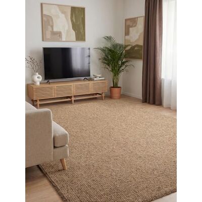 ELLE Decoration Rocco Weicher Schlingen Teppich, Maschinen Waschbar, Woll Optik, Natürlicher Look, Modern, Skandi Look für Wohnzimmer, Esszimmer, Schlafzimmer, Flur Karamell, 240x340cm ELLE Decoration Rocco Weicher Schlingen Teppich, Maschinen Waschbar, Woll Optik, Natürlicher Look, Modern, Skandi Look für Wohnzimmer, Esszimmer, Schlafzimmer, Flur Karamell, 240x340cm