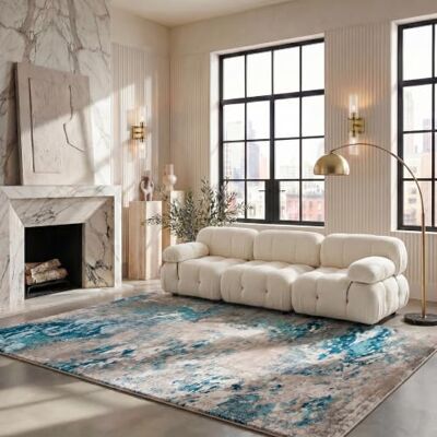 Safavieh Blau/Grau 245x305 Teppich - Modernt Design Safavieh Blau/Grau 245x305 Teppich - Modernt Design