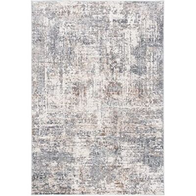 Safavieh Zeitgenössische Teppich für Wohnzimmer, Esszimmer, Schlafzimmer Shivan Collection, Niedriger Stapel, Elfenbein und Grau, 155 X 229 cm Safavieh Zeitgenössische Teppich für Wohnzimmer, Esszimmer, Schlafzimmer Shivan Collection, Niedriger Stapel, Elfenbein und Grau, 155 X 229 cm