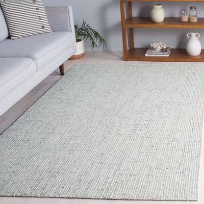 Safavieh Zeitgenössische Teppich für Wohnzimmer, Esszimmer, Schlafzimmer Abstract Collection, Kurzer Flor, Salbei und Elfenbein, 244 X 305 cm Safavieh Zeitgenössische Teppich für Wohnzimmer, Esszimmer, Schlafzimmer Abstract Collection, Kurzer Flor, Salbei und Elfenbein, 244 X 305 cm
