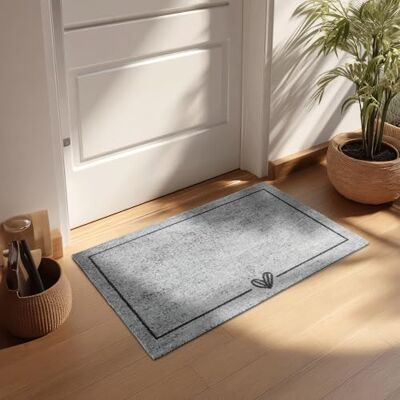 Astra Rutschfeste Sauberlaufmatte innen Herz Melange 66 x 110 cm (Rechteckig) Miabella Türmatte rutschfester Läufer Wohnraum Fußmatte extrem saugfähiger Küchenläufer waschbar bei 30°C Schmutzfangmatte Astra Rutschfeste Sauberlaufmatte innen Herz Melange 66 x 110 cm (Rechteckig) Miabella Türmatte rutschfester Läufer Wohnraum Fußmatte extrem saugfähiger Küchenläufer waschbar bei 30°C Schmutzfangmatte