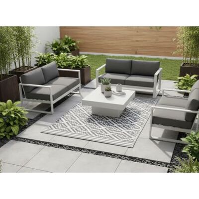 Jet-Line Outdoor Teppich Austin Grau 120 x 180 cm Wetterfest für In und Outdoor Terrasse Balkon Gartenteppich Jet-Line Outdoor Teppich Austin Grau 120 x 180 cm Wetterfest für In und Outdoor Terrasse Balkon Gartenteppich