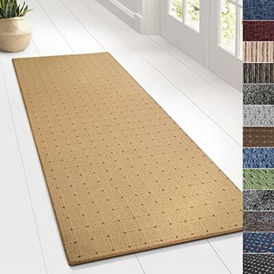 KARAT Teppich Läufer für Küche, Flur & Wohnraum Teppichläufer auf Maß Meterware Flurteppich Küchenläufer Wohnzimmer Teppich (80 x 150 cm, Rapido Beige) KARAT Teppich Läufer für Küche, Flur & Wohnraum Teppichläufer auf Maß Meterware Flurteppich Küchenläufer Wohnzimmer Teppich (80 x 150 cm, Rapido Beige)