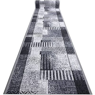 RugsX Grauer Runner rutschfest 67x100cm RugsX Grauer Runner rutschfest 67x100cm