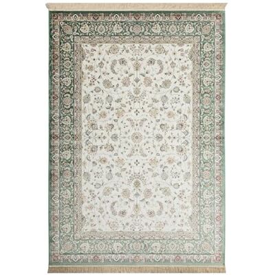 Steffensmeier Kurzflor Teppich Riad Wohnzimmer Orient Pflegeleicht Tabriz Grün, Größe: 195x300 cm Steffensmeier Kurzflor Teppich Riad Wohnzimmer Orient Pflegeleicht Tabriz Grün, Größe: 195x300 cm