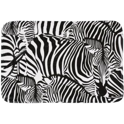 Kleine Wolke Badteppich Zebra Schwarz-Weiß 40 x 60 cm Rutschhemmende Unterseite, für Fußbodenheizung, maschinenwaschbar, 100% Polyester Kleine Wolke Badteppich Zebra Schwarz-Weiß 40 x 60 cm Rutschhemmende Unterseite, für Fußbodenheizung, maschinenwaschbar, 100% Polyester