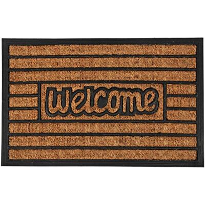 Bestlivings Fußmatte Kokos, Welcome Schriftzug (40x60cm), Design: Stripes Fußabtreter Schmutzfangmatte Türmatte Bodenmatte Läufer Teppich Türvorleger Abtreter Bestlivings Fußmatte Kokos, Welcome Schriftzug (40x60cm), Design: Stripes Fußabtreter Schmutzfangmatte Türmatte Bodenmatte Läufer Teppich Türvorleger Abtreter