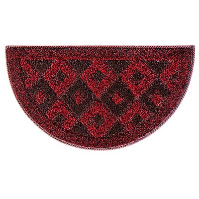 Emmevi Fußmatte für Eingangsbereich, Samt 40 x 70 cm, rutschfest, waschbar, MOD.Gold Dis_11 SEMILUNA Rot Emmevi Fußmatte für Eingangsbereich, Samt 40 x 70 cm, rutschfest, waschbar, MOD.Gold Dis_11 SEMILUNA Rot