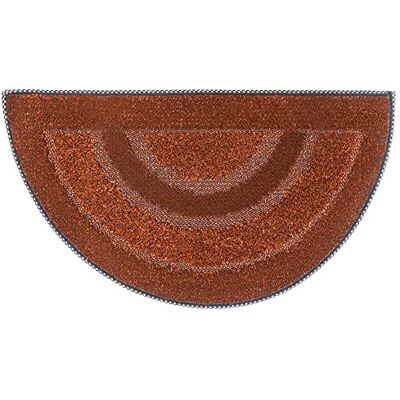 Emmevi Fußmatte, Velours, 40 x 70 cm, Teppich für Eingangsbereich, rutschfest, Modell Gold Dis_2 Halbmond, Orange Emmevi Fußmatte, Velours, 40 x 70 cm, Teppich für Eingangsbereich, rutschfest, Modell Gold Dis_2 Halbmond, Orange