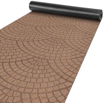 ANRO Teppich Läufer Küchenläufer Küchenteppich Läufer Flur Teppich Velours rutschfest waschbar für Flur, Schlafzimmer, Wohnzimmer, Küche Davis Braun 100 x 120cm ANRO Teppich Läufer Küchenläufer Küchenteppich Läufer Flur Teppich Velours rutschfest waschbar für Flur, Schlafzimmer, Wohnzimmer, Küche Davis Braun 100 x 120cm
