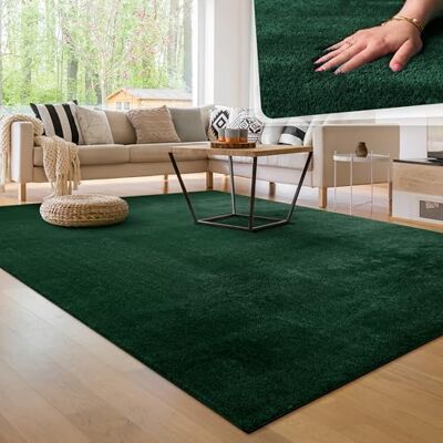Paco Home Grüne Teppich 300x400 cm - Waschbar, Weiche Flor, Kurzes Haar, Wohnzimmer Paco Home Grüne Teppich 300x400 cm - Waschbar, Weiche Flor, Kurzes Haar, Wohnzimmer
