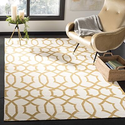 Safavieh Margo Dhurrie Gelb 240x150cm Wolle Teppich Safavieh Margo Dhurrie Gelb 240x150cm Wolle Teppich