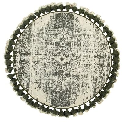 Beliani Baumwoll Rund Vintage Teppich - 120cm Beliani Baumwoll Rund Vintage Teppich - 120cm