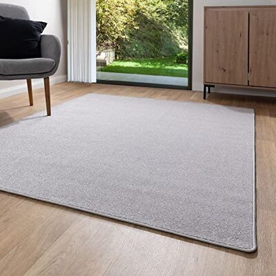 Steffensmeier Kurzflor Teppich Ibiza Wohnzimmerteppich Stilvoll Pflegeleicht Jugendteppich Grau, Größe: 120x180 cm Steffensmeier Kurzflor Teppich Ibiza Wohnzimmerteppich Stilvoll Pflegeleicht Jugendteppich Grau, Größe: 120x180 cm