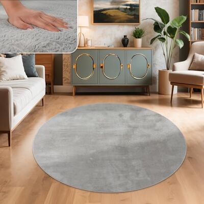 Paco Home - Alfombra salón piel artificial - Gris - Rug Paco Home - Alfombra salón piel artificial - Gris - Rug