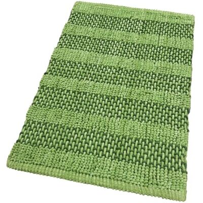 Emmevi Teppich für Schlafzimmer, Bettvorleger, Baumwolle, geflochten, dreidimensional, weich, saugfähig, 60 x 120 cm, Grün Emmevi Teppich für Schlafzimmer, Bettvorleger, Baumwolle, geflochten, dreidimensional, weich, saugfähig, 60 x 120 cm, Grün