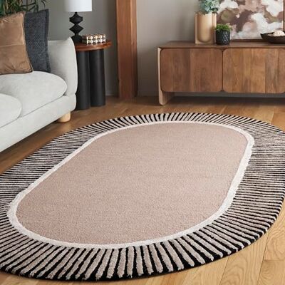 Safavieh Modern Wohnzimmer, Esszimmer, Schlafzimmer Fifth Avenue Collection, Mittelflor, Hellbraun und schwarz, 183 X 274 cm Safavieh Modern Wohnzimmer, Esszimmer, Schlafzimmer Fifth Avenue Collection, Mittelflor, Hellbraun und schwarz, 183 X 274 cm