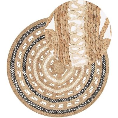 Beliani Rund Jute Teppich 140 cm - Rustik Bodenbelag Beliani Rund Jute Teppich 140 cm - Rustik Bodenbelag