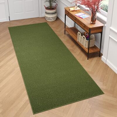 TAPISO Mono Läufer Teppich Kurzflor Indoor Outdoor UV-beständig Grün Einfarbig Wohnzimmer Schlafzimmer Kinderzimmer Modern Design ÖKO-TEX 120 x 470 cm TAPISO Mono Läufer Teppich Kurzflor Indoor Outdoor UV-beständig Grün Einfarbig Wohnzimmer Schlafzimmer Kinderzimmer Modern Design ÖKO-TEX 120 x 470 cm
