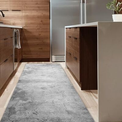 CREARREDA Läufer Teppich Küchenteppich Grunge 50x240 Isolierend, feuerhemmend, Kratzfest, hypoallergen, leicht zu waschender Vinyl Teppich. Komplett in Italien hergestellt CREARREDA Läufer Teppich Küchenteppich Grunge 50x240 Isolierend, feuerhemmend, Kratzfest, hypoallergen, leicht zu waschender Vinyl Teppich. Komplett in Italien hergestellt