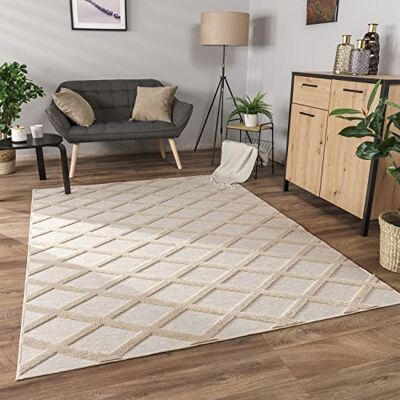 PACO HOME - Tappeto Salotto Moderno - Beige - Rug PACO HOME - Tappeto Salotto Moderno - Beige - Rug