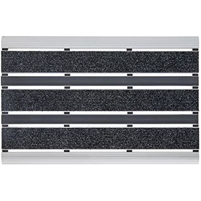 PANA ® Aluminium Türmatte Mit Schmutzfang 39x60cm Grau (Filz/Gummi) Fußmatte mit Nadelfilz Bürsten Für Außen & Innen Robuster Alu-Rahmen Haustür Schmutzfangmatte Wetterfest & rostfrei PANA ® Aluminium Türmatte Mit Schmutzfang 39x60cm Grau (Filz/Gummi) Fußmatte mit Nadelfilz Bürsten Für Außen & Innen Robuster Alu-Rahmen Haustür Schmutzfangmatte Wetterfest & rostfrei