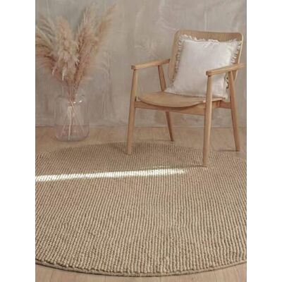 Ted Baker Wollteppich Diana Natürlicher Wohnzimmerteppich Rund, 100% Wolle, Handgewebt & Zeitlos, Naturfaser Teppich, Skandi Look für Wohnzimmer, Schlafzimmer, Esszimmer – Beige, Ø 200 cm Ted Baker Wollteppich Diana Natürlicher Wohnzimmerteppich Rund, 100% Wolle, Handgewebt & Zeitlos, Naturfaser Teppich, Skandi Look für Wohnzimmer, Schlafzimmer, Esszimmer – Beige, Ø 200 cm