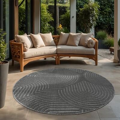 SANAT Berlin - Runder 200cm Wasserfester Außen-Teppich SANAT Berlin - Runder 200cm Wasserfester Außen-Teppich
