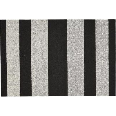 Chilewich Shag Rug 61 x 91 Large Stripe, Black/White Chilewich Shag Rug 61 x 91 Large Stripe, Black/White