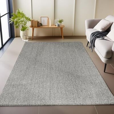 Carpetsale24 Teppich Läufer 60x100 cm Grau, Einfarbig & Pflegeleicht, Schlingenflor für Flur oder Eingangsbereich, Weich & Modern, Teppich für kleine Räume Carpetsale24 Teppich Läufer 60x100 cm Grau, Einfarbig & Pflegeleicht, Schlingenflor für Flur oder Eingangsbereich, Weich & Modern, Teppich für kleine Räume