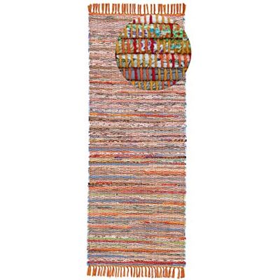 CARPETFINE Kelim Chindi Recycling-Handgewebter Teppich – 80x300cm CARPETFINE Kelim Chindi Recycling-Handgewebter Teppich – 80x300cm