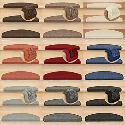 Kettelservice-Metzker Stufenmatten Treppen-Teppich Ariston Halbrund 65x24cm Trittfläche, Anthrazit 10 Stück Kettelservice-Metzker Stufenmatten Treppen-Teppich Ariston Halbrund 65x24cm Trittfläche, Anthrazit 10 Stück