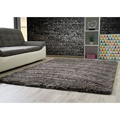 Steffensmeier Hochflor Langflor Teppich Pindos in Anthrazit, Flauschig, Ökotex Zertifiziert, Wohnzimmer, Größe: 200x290 cm Steffensmeier Hochflor Langflor Teppich Pindos in Anthrazit, Flauschig, Ökotex Zertifiziert, Wohnzimmer, Größe: 200x290 cm