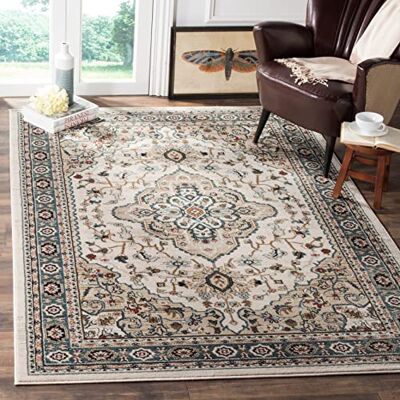 Safavieh Traditionell Teppich für Wohnzimmer, Esszimmer, Schlafzimmer Lyndhurst Collection, Kurzer Flor, Cream and Beige, 90 x 150 cm Safavieh Traditionell Teppich für Wohnzimmer, Esszimmer, Schlafzimmer Lyndhurst Collection, Kurzer Flor, Cream and Beige, 90 x 150 cm