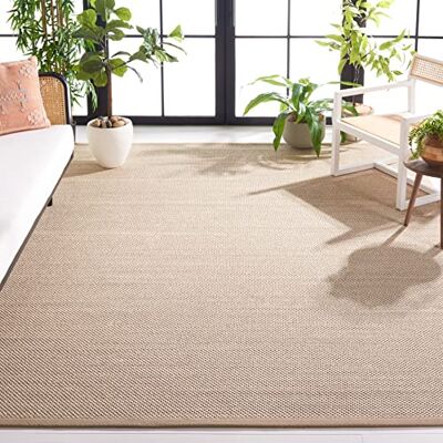 Safavieh Naturfaser Teppich für Wohnzimmer, Esszimmer, Schlafzimmer Natural Fiber Collection, Kurzer Flor, Natürlich, 244 x 244 cm Safavieh Naturfaser Teppich für Wohnzimmer, Esszimmer, Schlafzimmer Natural Fiber Collection, Kurzer Flor, Natürlich, 244 x 244 cm