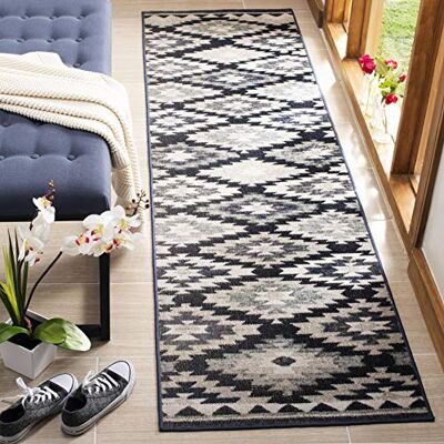 Safavieh - Montage - Grau/Schwarz - 70x245 cm - Teppich Safavieh - Montage - Grau/Schwarz - 70x245 cm - Teppich