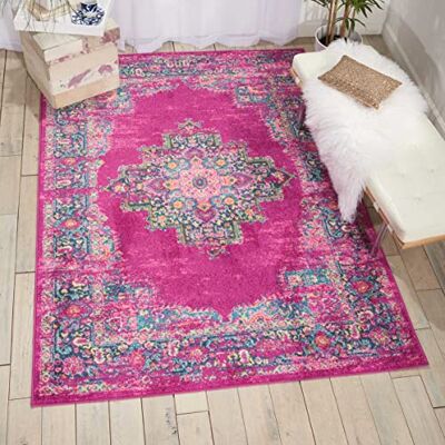Nourison Blue Passion Fuchsia Teppich - Vintage 5'3"X7'3" Nourison Blue Passion Fuchsia Teppich - Vintage 5'3"X7'3"