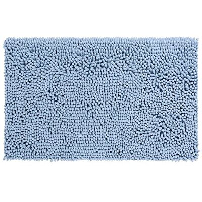 PANA ® Mikrofaser Chenille Badematte 60 x 100 cm Farbe: Hellblau Kuschelig weicher Badvorleger Maschinenwäsche bei 30° Antirutsch-Latex-Unterseite Trocknergeeignet Ohne Ausschnitt PANA ® Mikrofaser Chenille Badematte 60 x 100 cm Farbe: Hellblau Kuschelig weicher Badvorleger Maschinenwäsche bei 30° Antirutsch-Latex-Unterseite Trocknergeeignet Ohne Ausschnitt