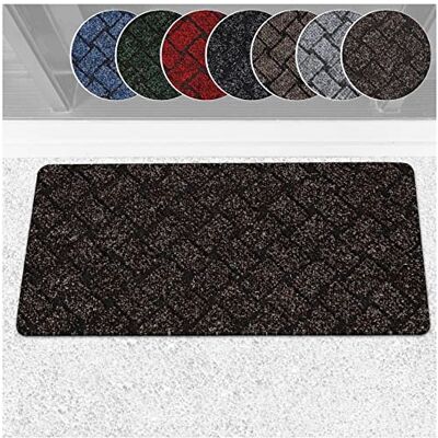 ANRO Schmutzfangteppich Matte Teppich Läufer Flurläufer Bodenbelag Schmutzfangläufer Sauberlaufmatte Fußmatte Melbourne Dunkelbraun 50x100cm ANRO Schmutzfangteppich Matte Teppich Läufer Flurläufer Bodenbelag Schmutzfangläufer Sauberlaufmatte Fußmatte Melbourne Dunkelbraun 50x100cm