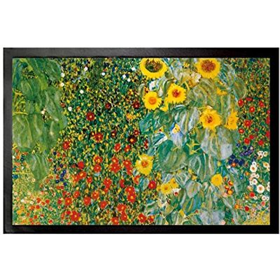 1art1 Gustav Klimt Bauerngarten Mit Sonnenblumen, 1905-06 Fußmatte Dekomatte Innenbereich Design Türmatte 60x40 cm 1art1 Gustav Klimt Bauerngarten Mit Sonnenblumen, 1905-06 Fußmatte Dekomatte Innenbereich Design Türmatte 60x40 cm