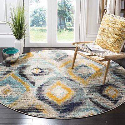Safavieh - Monaco - Blau/Multicolor - 120x120cm - Rug Safavieh - Monaco - Blau/Multicolor - 120x120cm - Rug