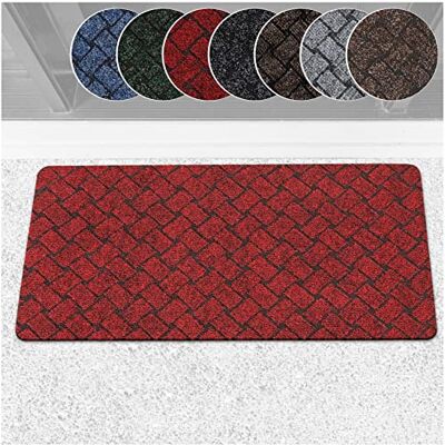 ANRO Schmutzfangteppich Matte Teppich Läufer Flurläufer Bodenbelag Schmutzfangläufer Sauberlaufmatte Fußmatte Melbourne Rot 50x100cm ANRO Schmutzfangteppich Matte Teppich Läufer Flurläufer Bodenbelag Schmutzfangläufer Sauberlaufmatte Fußmatte Melbourne Rot 50x100cm