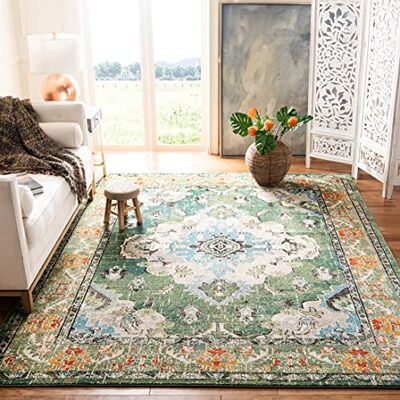 Safavieh Monaco Kollektion Teppich - Waldgrün & Hellblau, 91x152cm Safavieh Monaco Kollektion Teppich - Waldgrün & Hellblau, 91x152cm